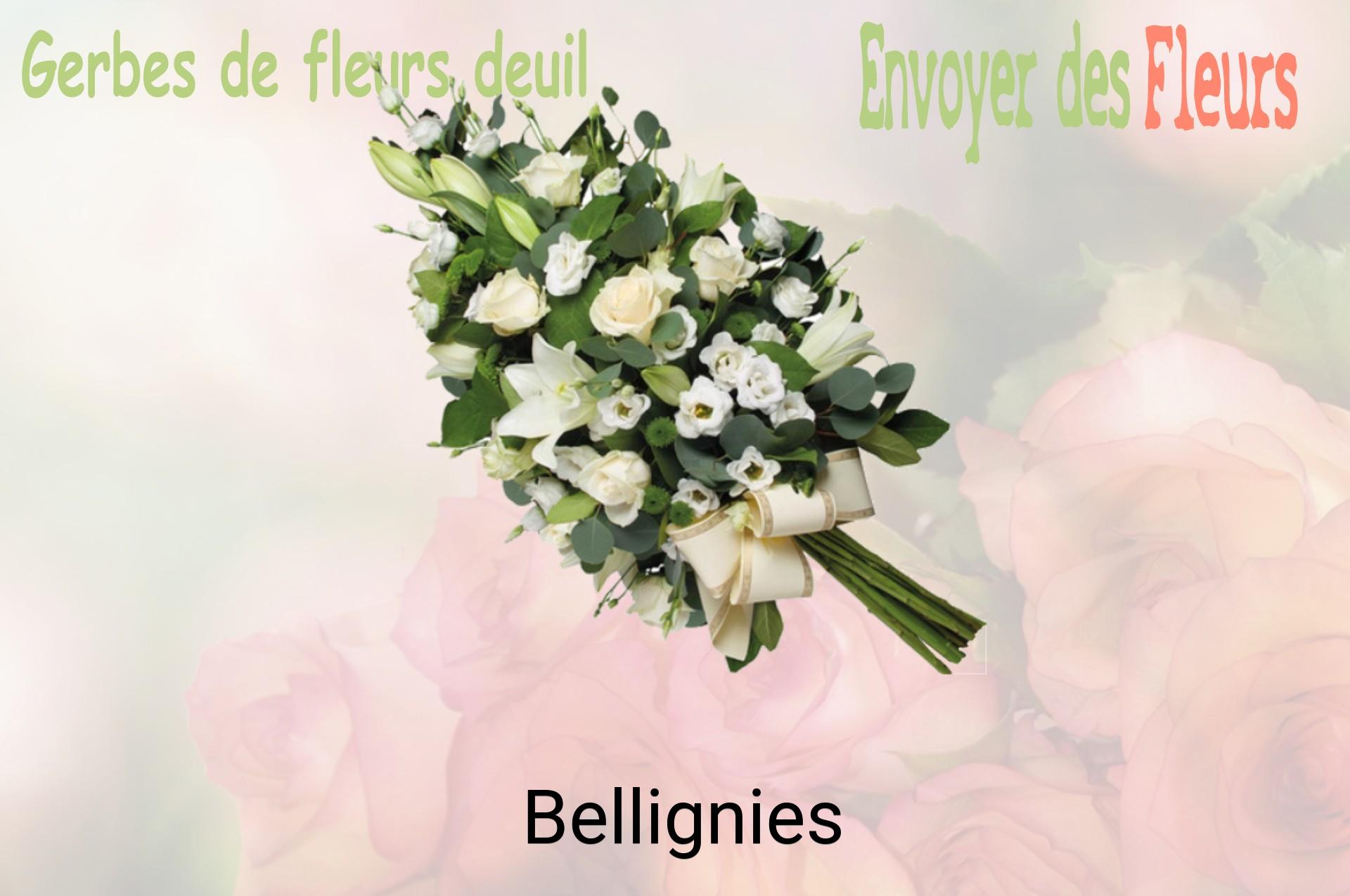 Gerbe de fleurs de deuil livrée à Bellignies